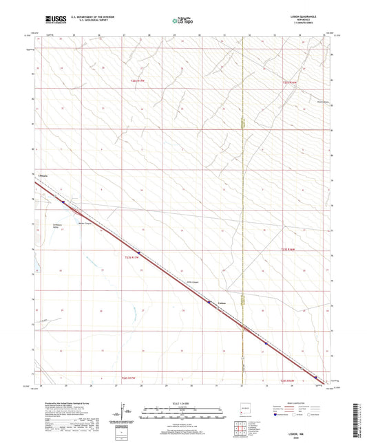 Lisbon New Mexico US Topo Map Image