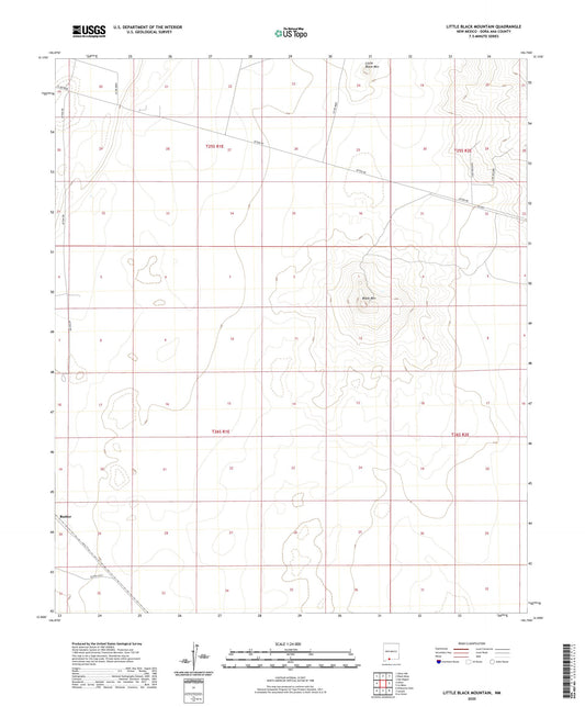 Little Black Mountain New Mexico US Topo Map Image