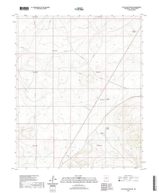 Little Black Peak NE New Mexico US Topo Map Image