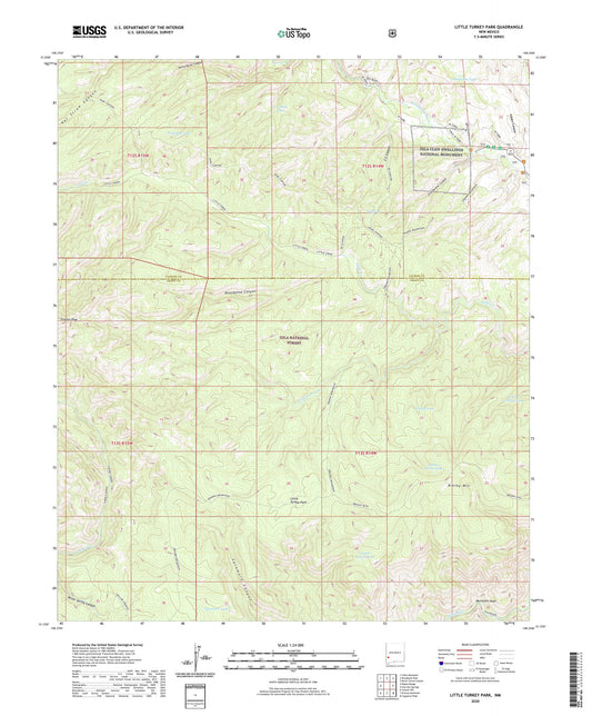 Little Turkey Park New Mexico US Topo Map Image