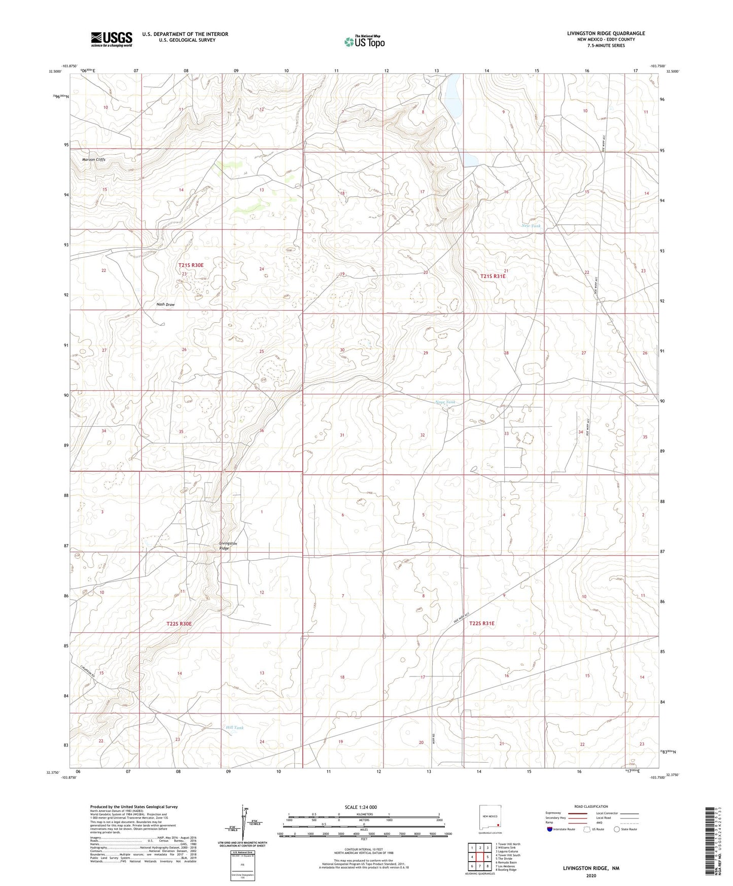 Livingston Ridge New Mexico US Topo Map Image