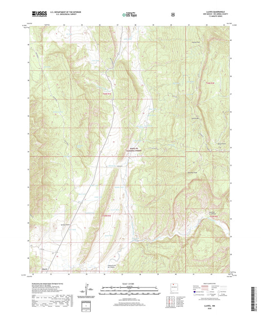 Llaves New Mexico US Topo Map Image