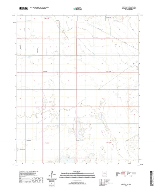 Lobo Hill SW New Mexico US Topo Map Image