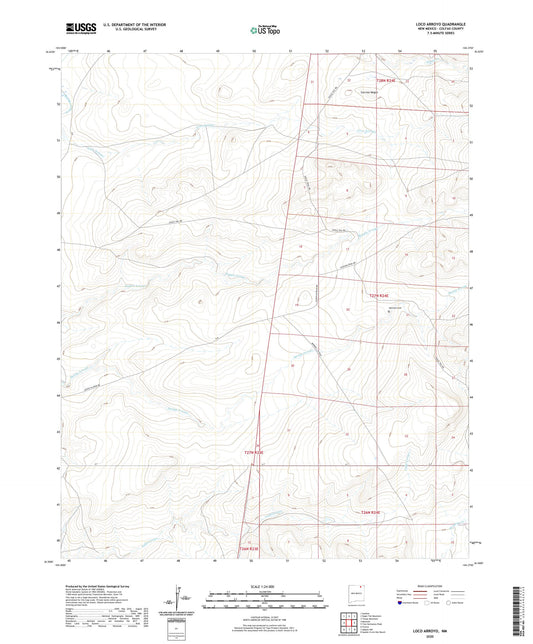 Loco Arroyo New Mexico US Topo Map Image
