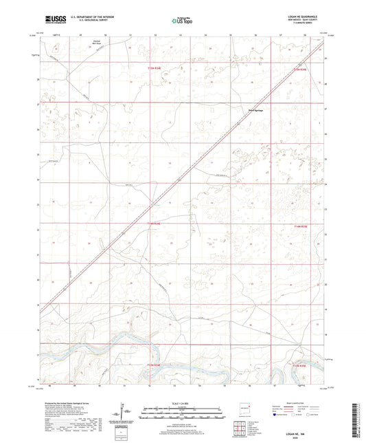Logan NE New Mexico US Topo Map Image