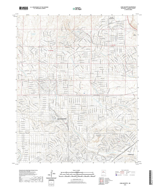 Loma Machete New Mexico US Topo Map Image