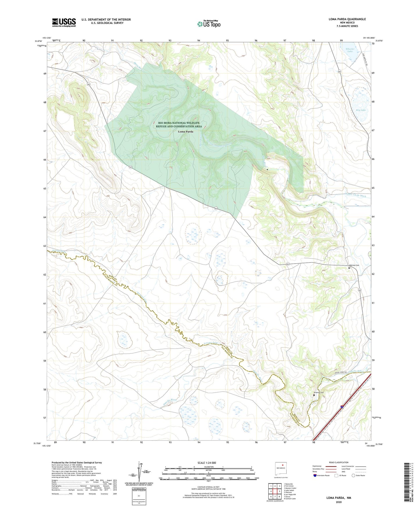Loma Parda New Mexico US Topo Map Image