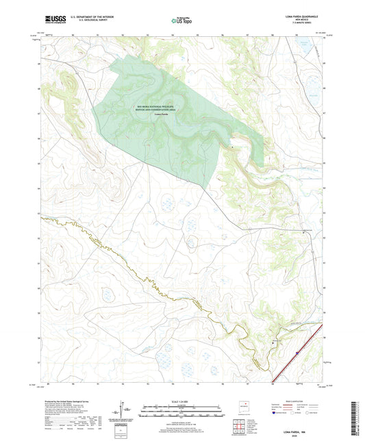 Loma Parda New Mexico US Topo Map Image
