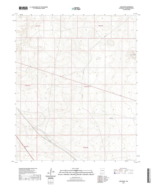 Long Draw New Mexico US Topo Map Image