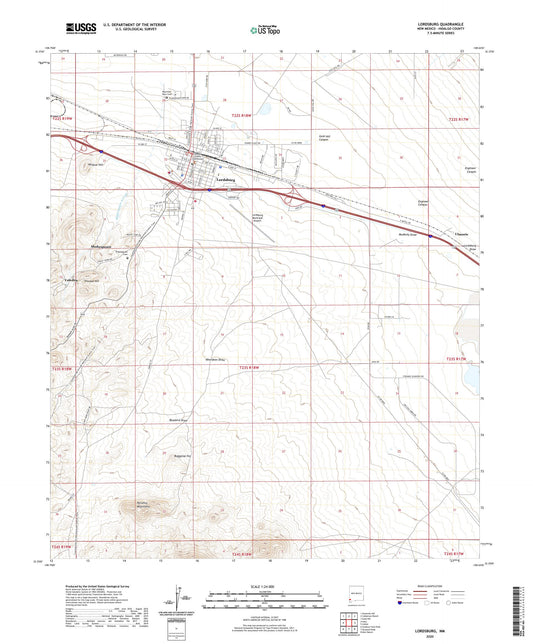 Lordsburg New Mexico US Topo Map Image