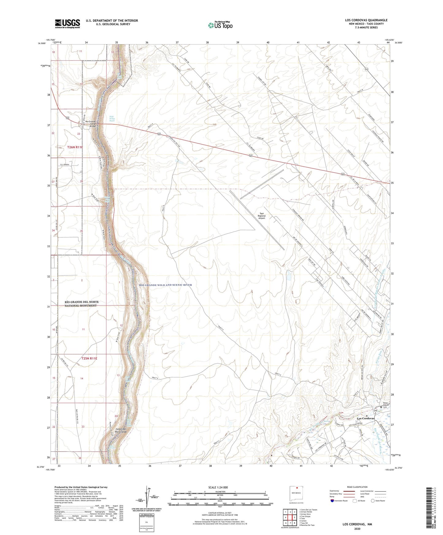 Los Cordovas New Mexico US Topo Map Image