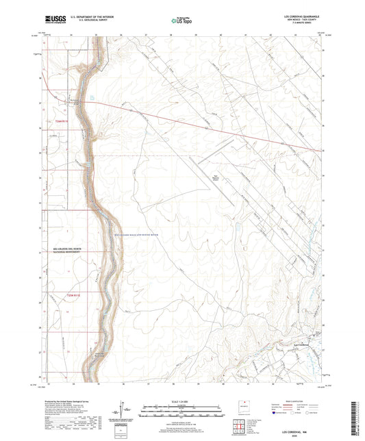 Los Cordovas New Mexico US Topo Map Image