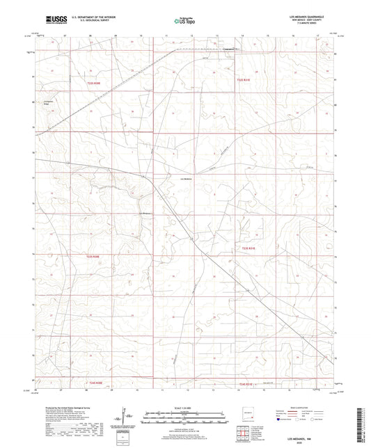Los Medanos New Mexico US Topo Map Image
