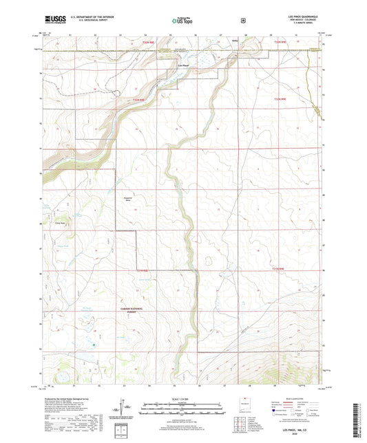 Los Pinos New Mexico US Topo Map Image