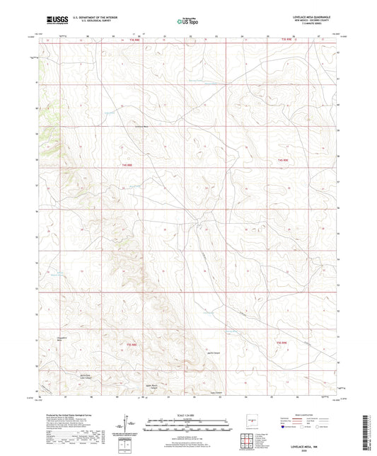 Lovelace Mesa New Mexico US Topo Map Image