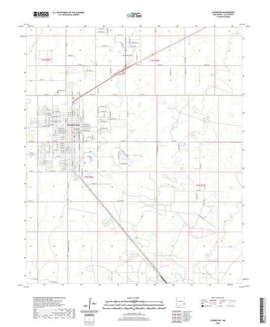 Lovington New Mexico US Topo Map Image