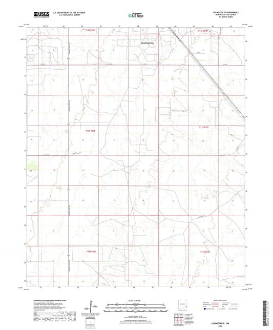 Lovington SE New Mexico US Topo Map Image