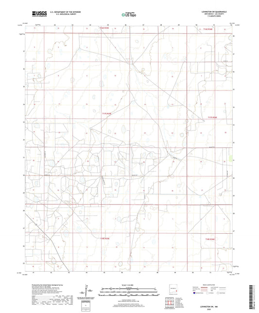 Lovington SW New Mexico US Topo Map Image