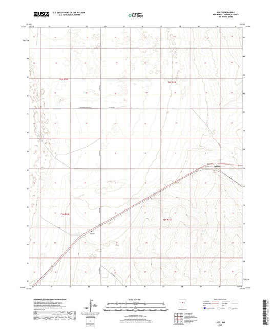 Lucy New Mexico US Topo Map Image