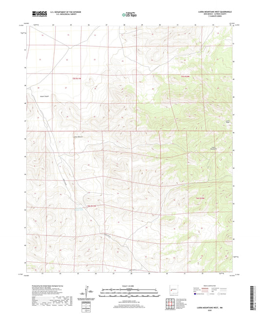 Luera Mountains West New Mexico US Topo Map Image
