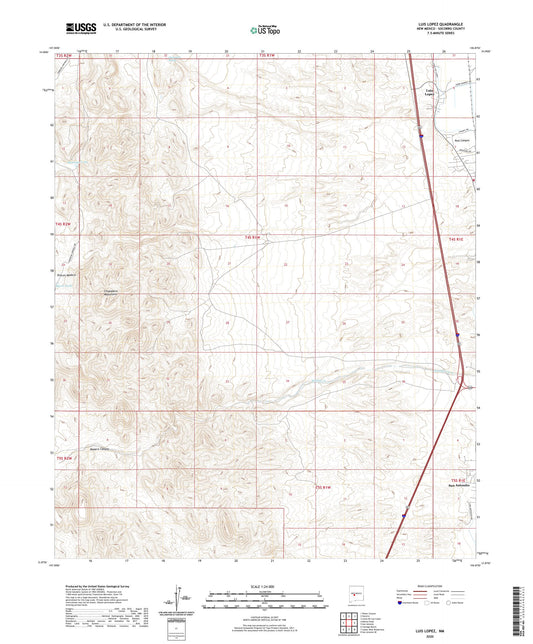 Luis Lopez New Mexico US Topo Map Image