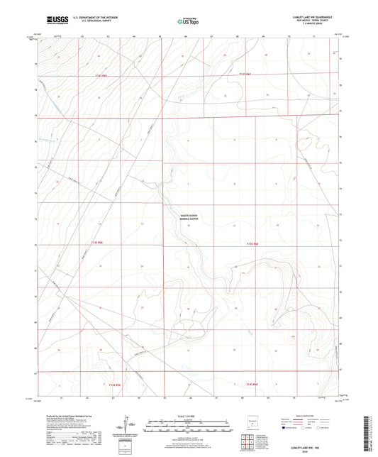 Lumley Lake NW New Mexico US Topo Map Image