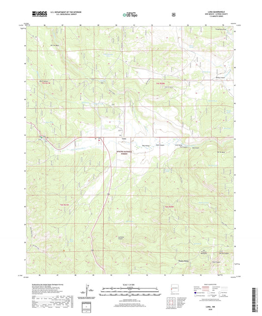 Luna New Mexico US Topo Map Image