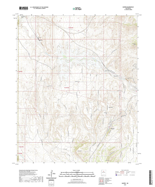 Madrid New Mexico US Topo Map Image