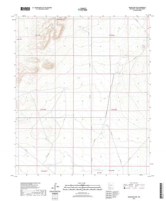 Magdalena Gap New Mexico US Topo Map Image