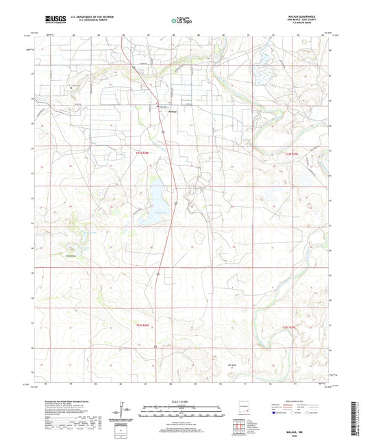 Malaga New Mexico US Topo Map Image