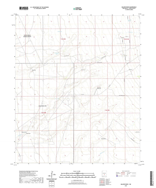 Malone Draw New Mexico US Topo Map Image