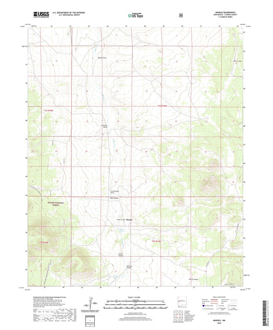 Mangas New Mexico US Topo Map Image