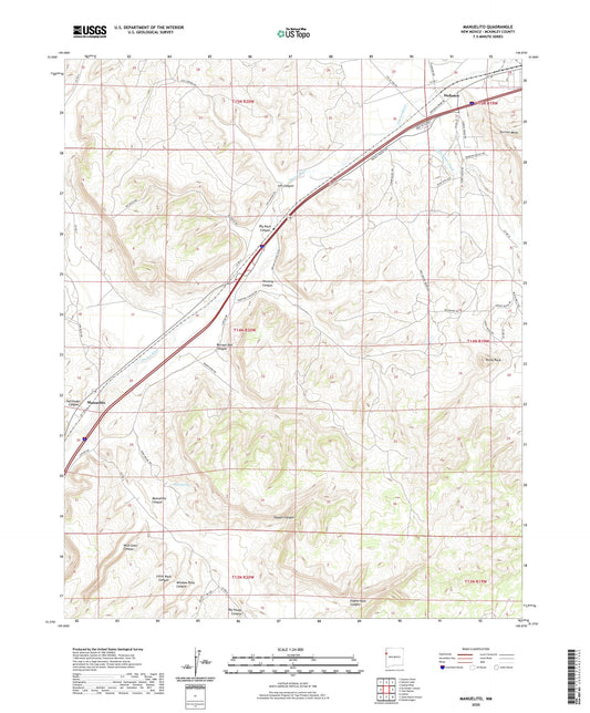 Manuelito New Mexico US Topo Map Image