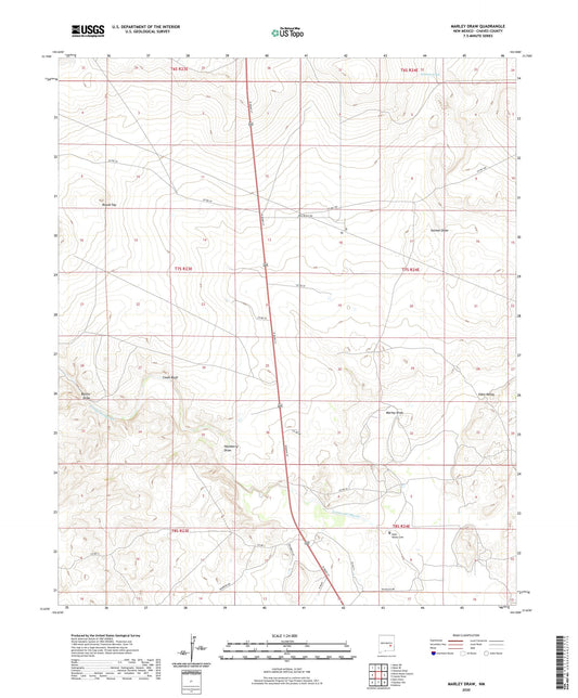 Marley Draw New Mexico US Topo Map Image