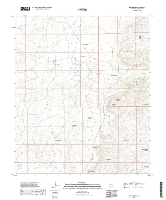 Martha Creek New Mexico US Topo Map Image