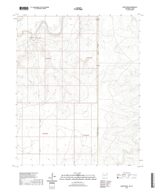Martin Draw New Mexico US Topo Map Image