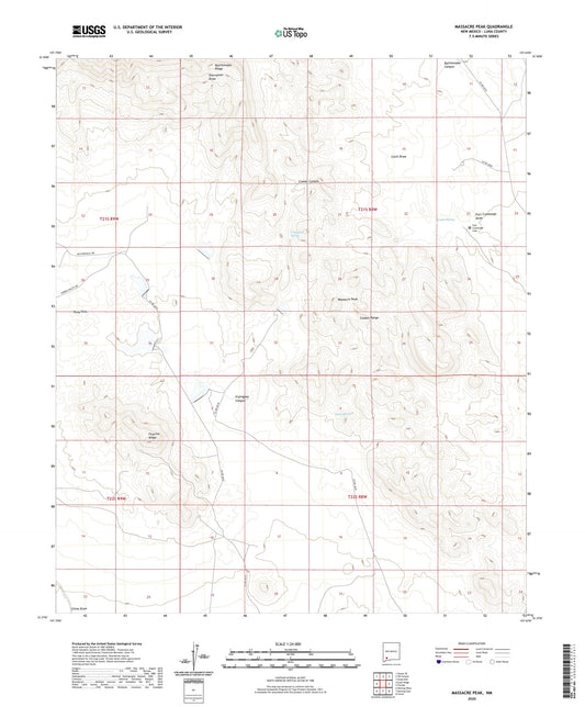 Massacre Peak New Mexico US Topo Map Image