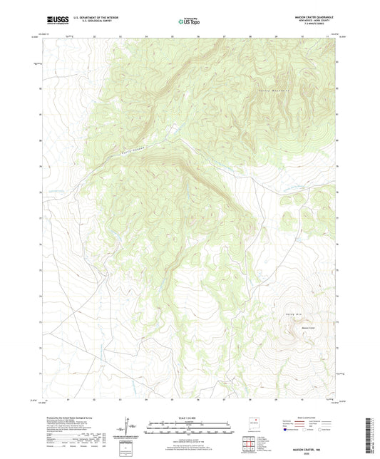 Maxson Crater New Mexico US Topo Map Image