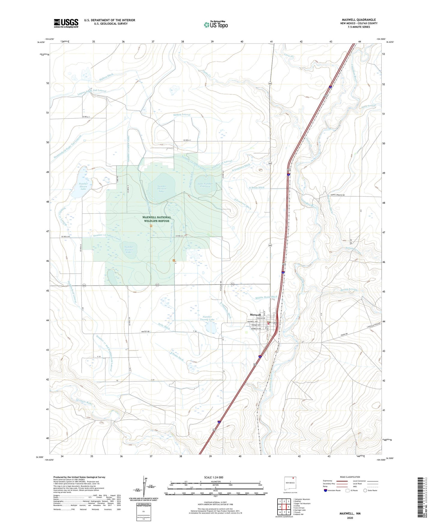 Maxwell New Mexico US Topo Map Image