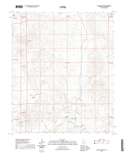 McClede Mountain New Mexico US Topo Map Image