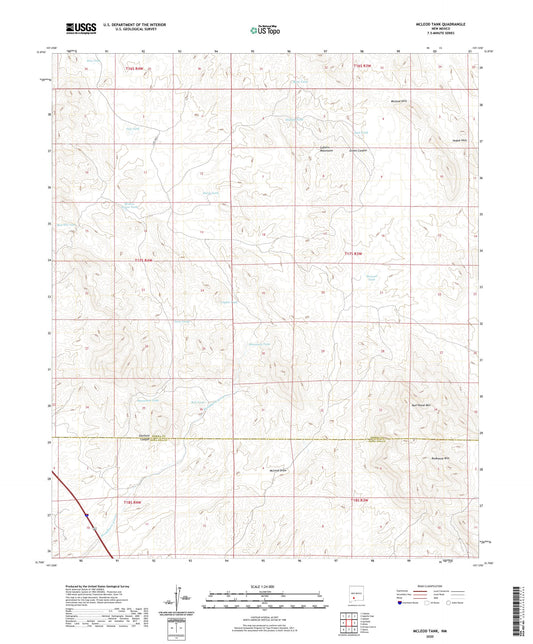 McLeod Tank New Mexico US Topo Map Image