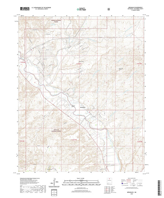 Medanales New Mexico US Topo Map Image