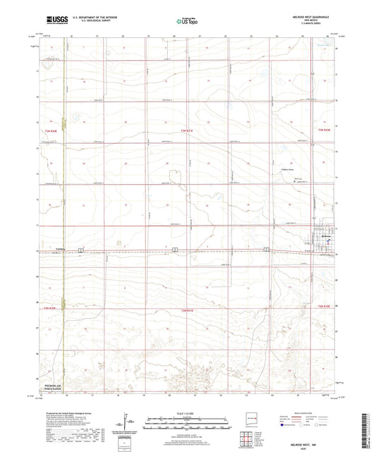 Melrose West New Mexico US Topo Map Image