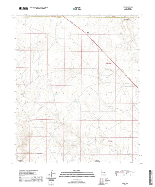 Mesa New Mexico US Topo Map Image