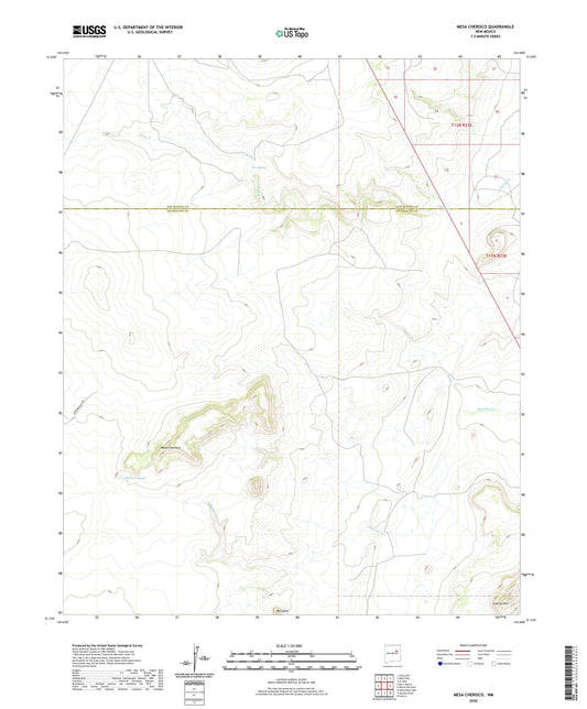 Mesa Cherisco New Mexico US Topo Map Image