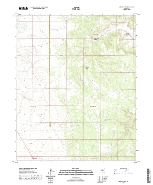 Mesa El Toro New Mexico US Topo Map Image