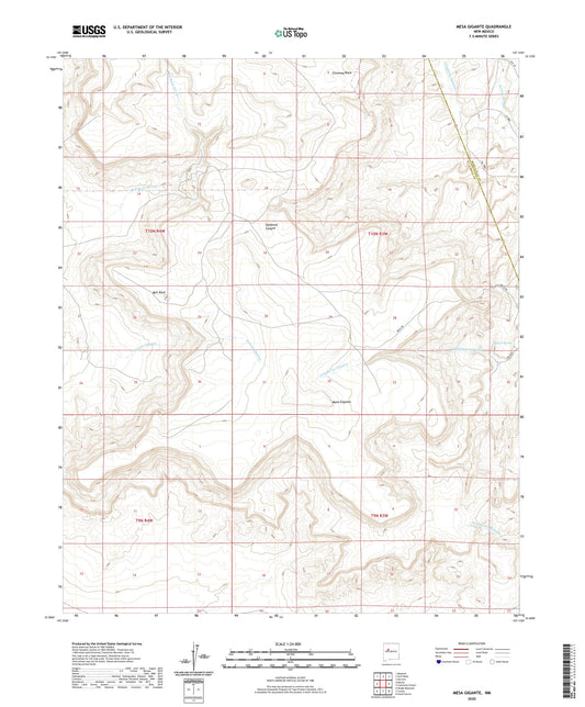 Mesa Gigante New Mexico US Topo Map Image