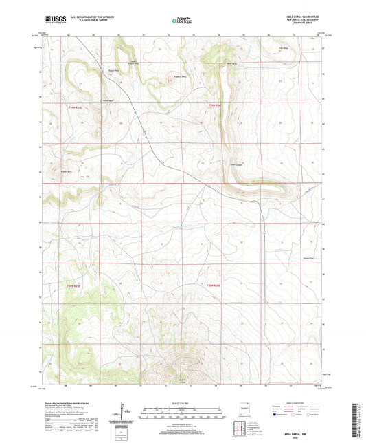 Mesa Larga New Mexico US Topo Map Image