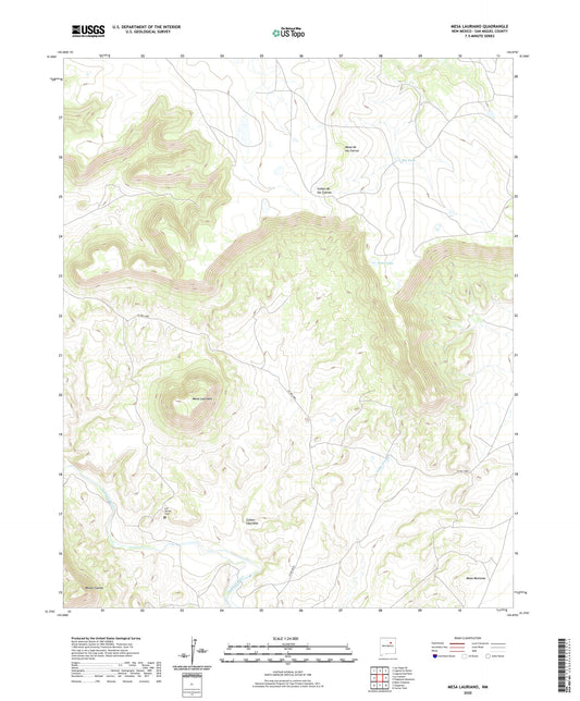 Mesa Lauriano New Mexico US Topo Map Image