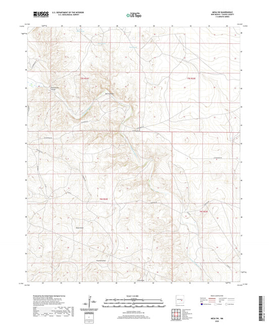 Mesa SW New Mexico US Topo Map Image